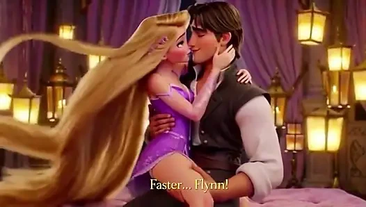 RAPUNZEL & FLYNN RIDER LANTERN TOWER PASSION - Romantic 3D Anime