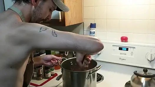 Cum Cooked 3 Leek Chili with Oil Handjob