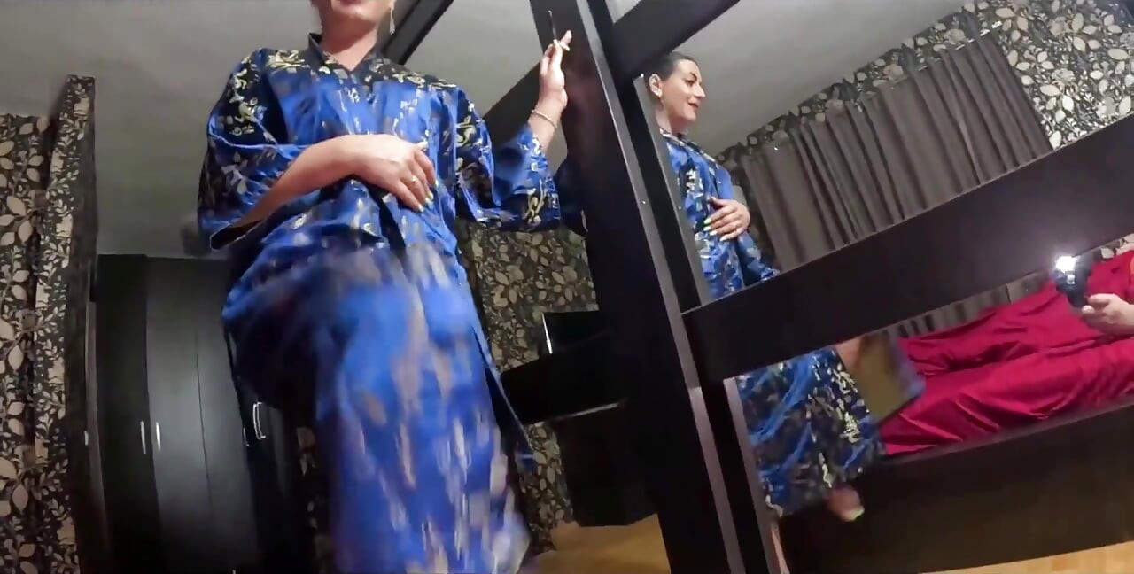 Slutty Geisha Fantasy Deep Throat, Satin Tease and Cum Play
