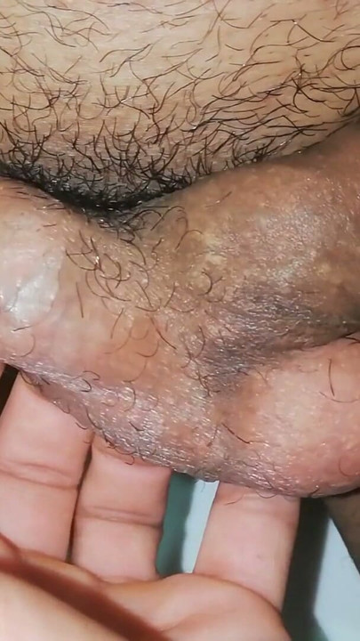 Showing My Big Veiny Testicles And Hairy Close-Up- Young Man | Clip 1