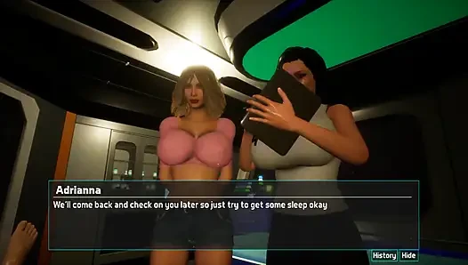 Last hope: a girl with huge boobs is jerking a monster cock ep 5