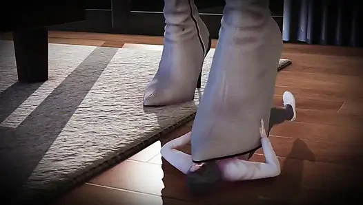 B040 asiatische schönheit ein mann wurde von zwei schönheiten geschrumpft und als Dildo und Kolben benutzt