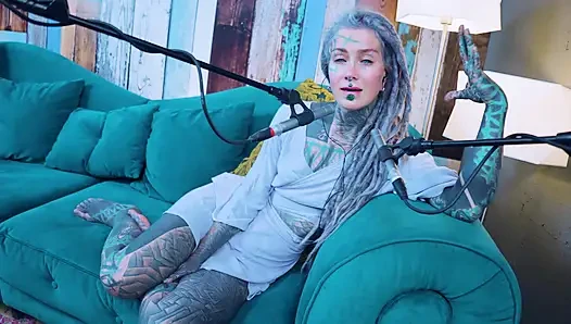 I talk about J - Jelousy - ASMR podcast SFW talking goth skinny girl dreadlocks tattoo model inked girl