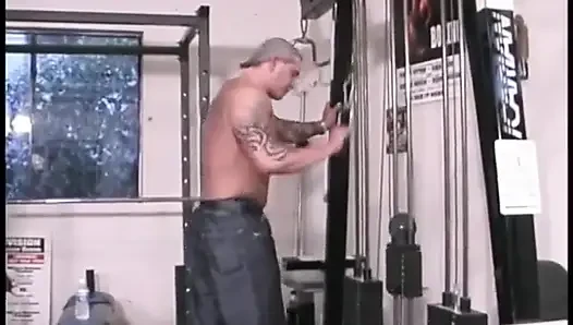 Black girl goes to the gym and sucks on some white cock