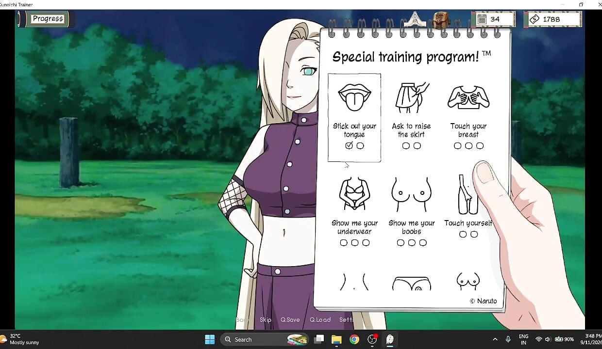 Naruto games Sexy Ino Gameplay showing her desires part 1