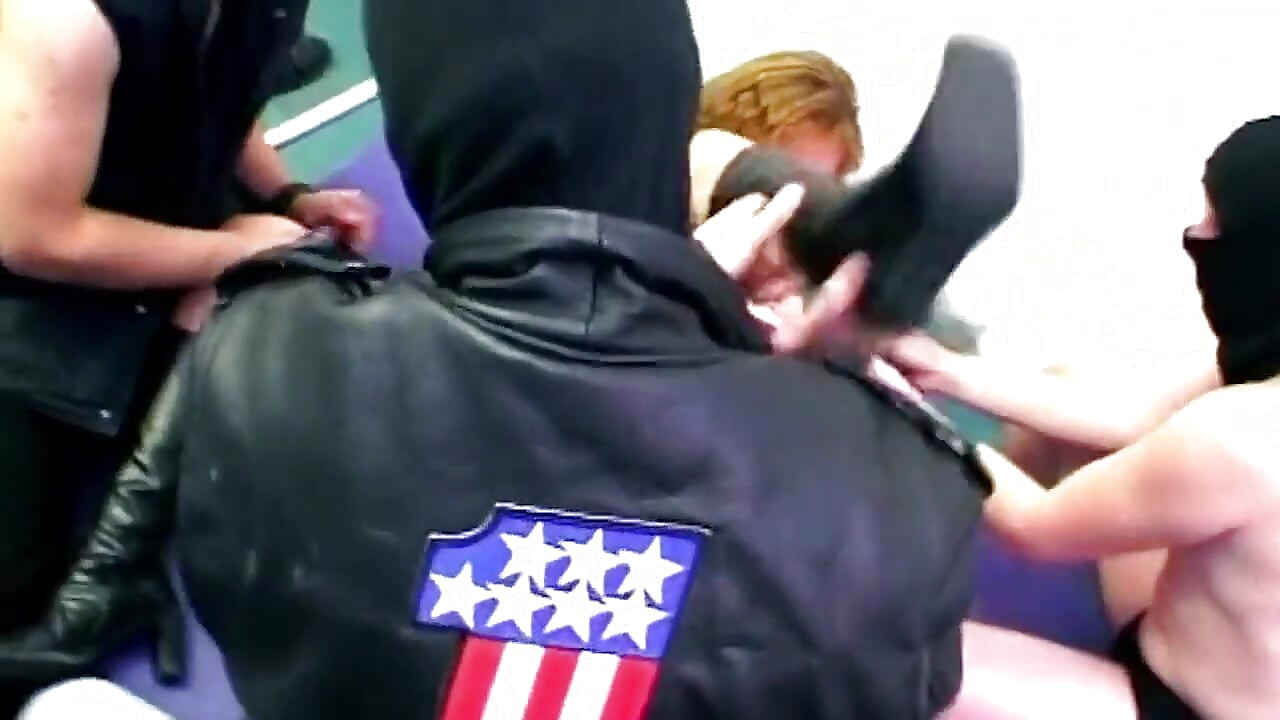 Redhead Takes Multiple Cocks in Hardcore Gangbang