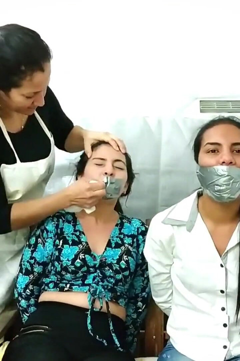 Gagged with Each Other's Stinky Socks and Foot Worshipped by Stepmom!
