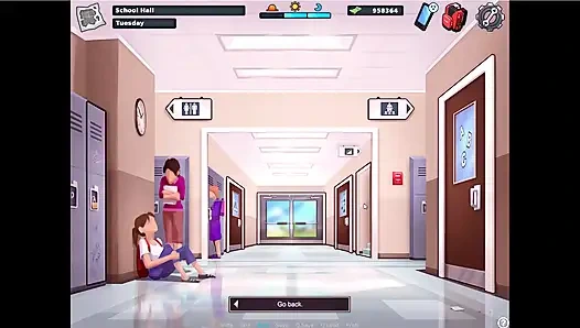 Summertime saga - Johannes and the ladies played spin the bottel ... Erik and Johannes fucked Mrs. Johnson.