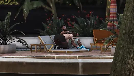 Gta 5 Franklin ve Amanda - balkondan bakarken yakalandı (bölüm 1)