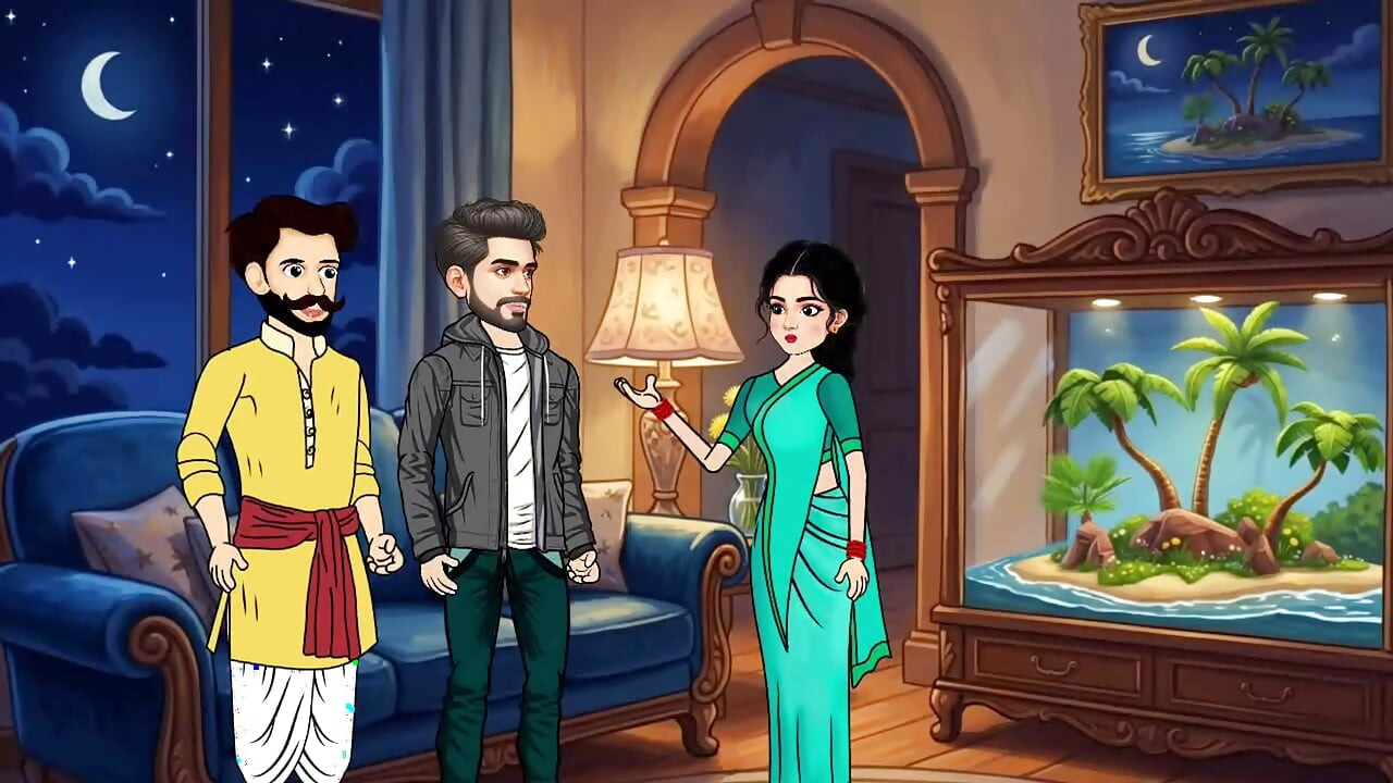 The story of Rupa Bhabhi and Gopal's bedroom sex story. Hindi Cartoon Story