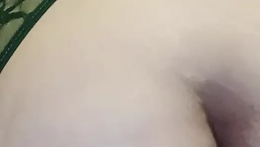 BBW Rides Big Thick Dildo In Crotchless Lingerie