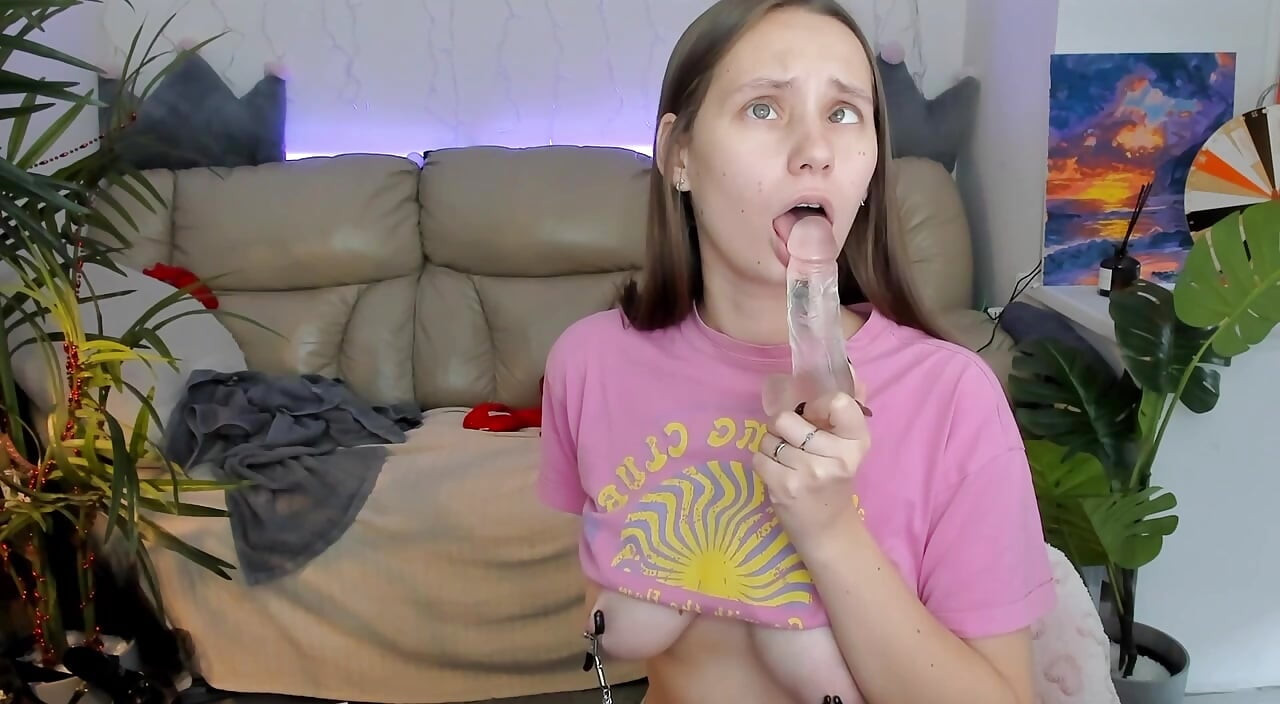student moans, sucks and is covered in sperm