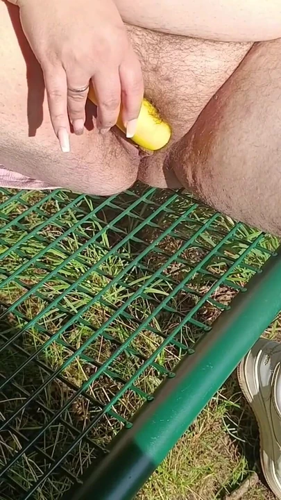 Fingered and played around on the park bench while people walk past you | Clip 1