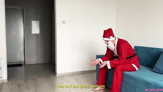 Ich werde alles tun, um sperma aus deinem schwanz zu bekommen - Frau claus hat dem weihnachtsmann ein geschenk gemacht