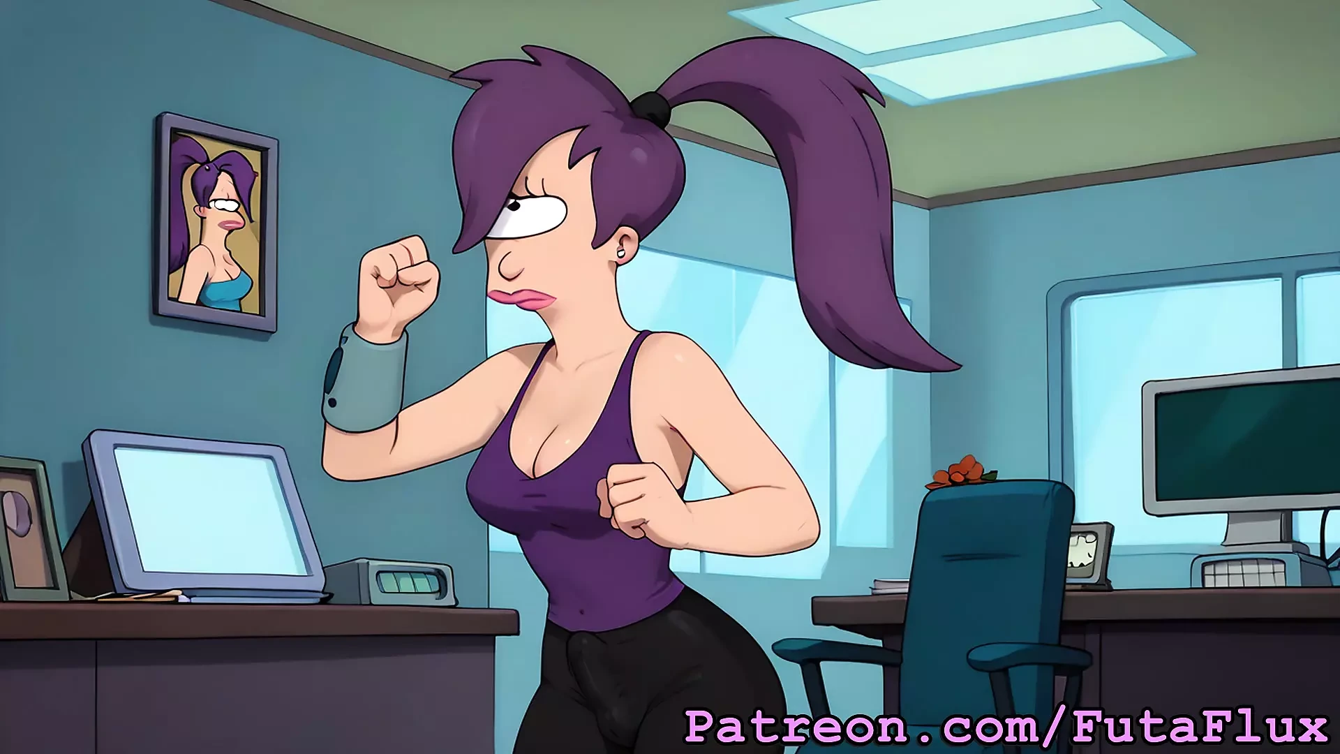 Futanari Turanga Leela από το Futurama Αυνανισμός