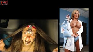 Dunkles, seltsames Illuminati-Make-up - albern für Show