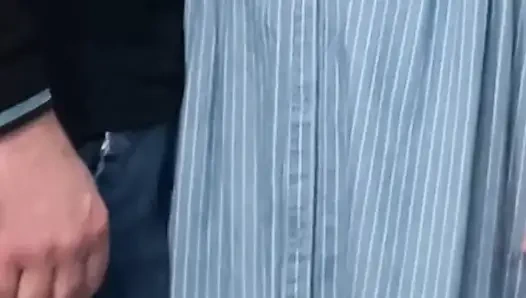 Old Man Perv Fingered Pussy in Subway