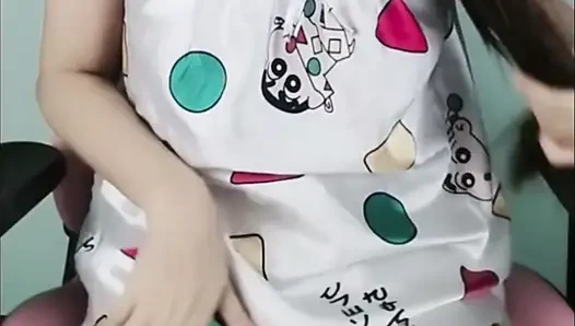 Horny Thai girl stabs her pussy with a dildo before bed. RealThaiSolo