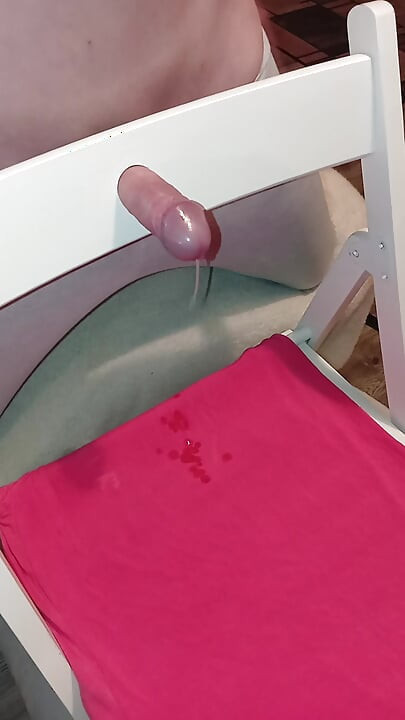 Cumshot in chair