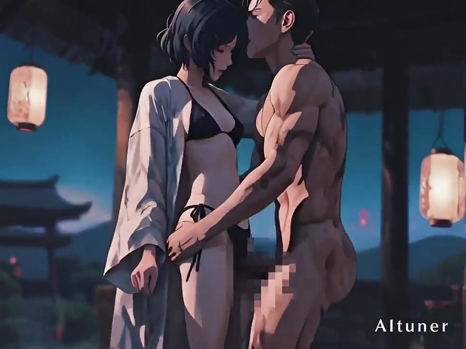 ضوء الفانوس على ظهرها تركب الغسق ببطء حيث تتحول الجبال إلى الليل.