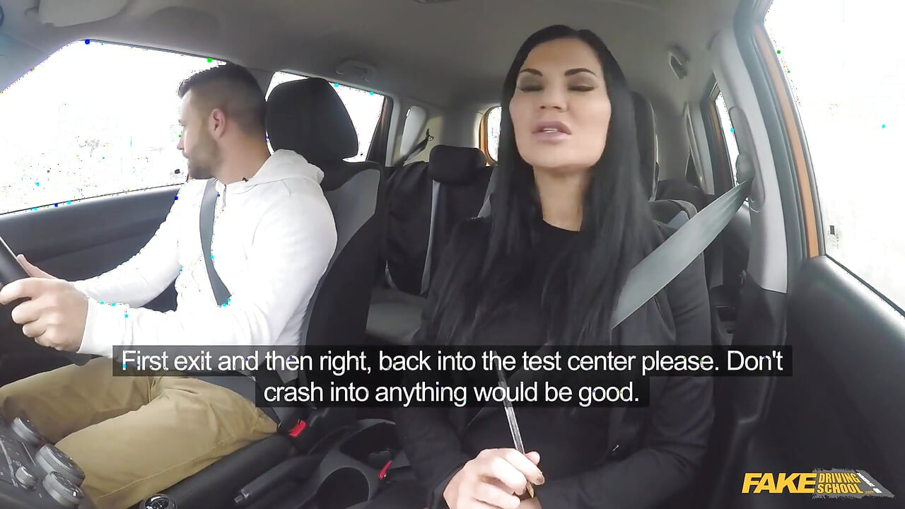 Fake Driving School - Big Tit Hot Brunette Jasmine Jae Flashes Max in a Car & Pulls Him for Doggystyle Sex