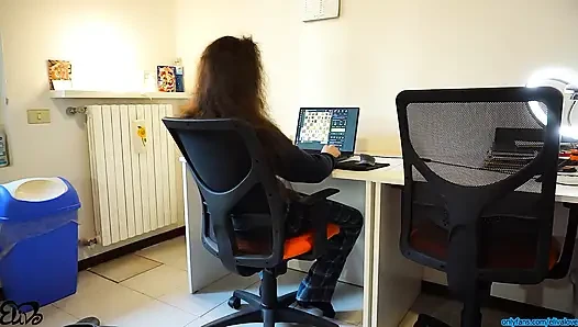 He was focused on the game, I on his hard cock (I swallow cum)