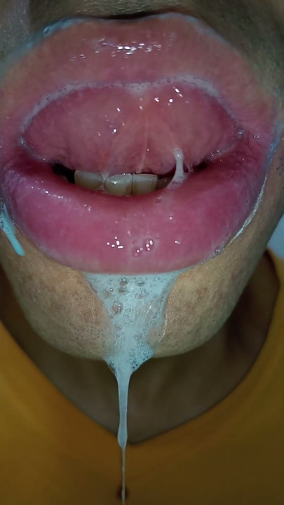 I want your milk in my mouth, tongue, long tongue fetish, sloopy, long tongue blowjob | Clip 2