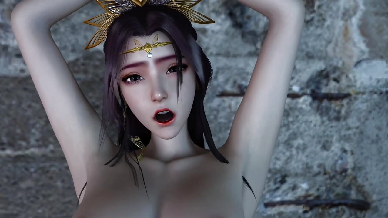 3D Asian Slut Naked Her Shaved Pussy Have BDSM Sex