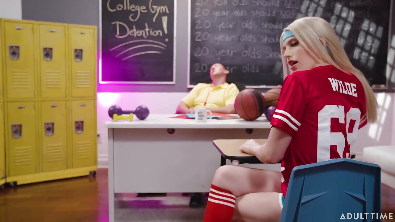 Oopsie - Big Dick Coach Disciplines Misbehaved T-girls Khloe Kay and Izzy Wilde in Detention!