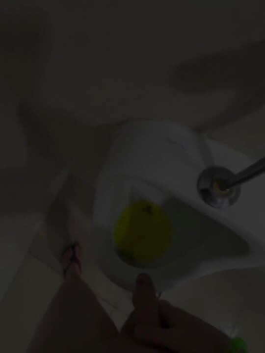 Dared to Piss Fully Naked in Public Toilets Urinal