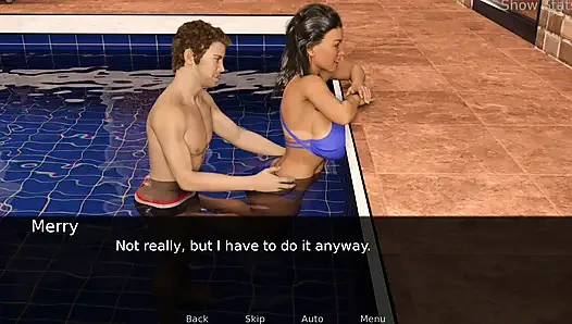 Горячая жена учится плавать