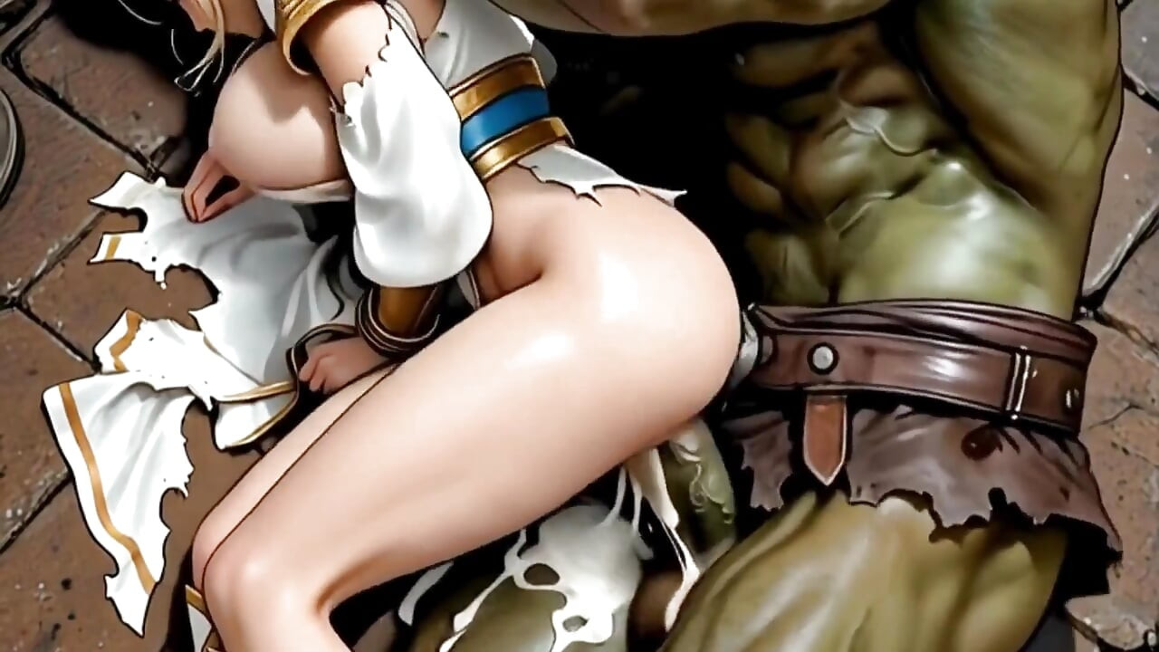 Gagica blondă elfă are parte de un futai de la pula regelui Orc partea 2. Animație Hentai Waifu.