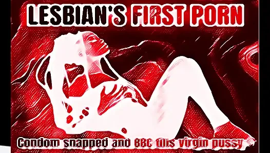 Tight Lesbian Pussy Meets Her First BBC - Then the Condom Snaps and He Creampies Me!