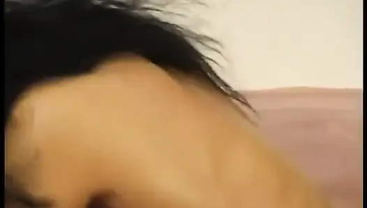 Shy girl on the couch having big orgasm