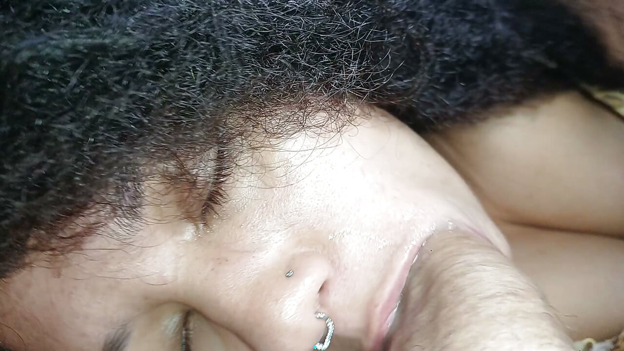 Surreal POV Close-up: Two massive loads slowly overflowing from her mouth-1.She swallows,2.Facial.