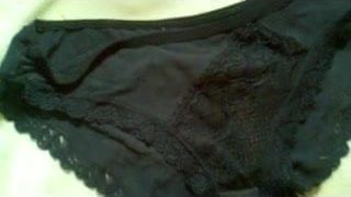 cum on black panties 1