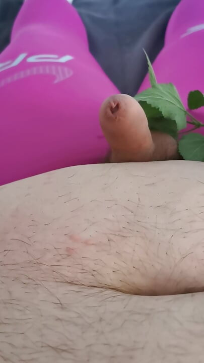 I pamper my little cock with a nettle.