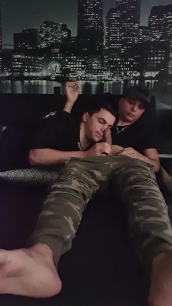 Powerful moment from "Pavel catches Silvio while he's wanking his dick"