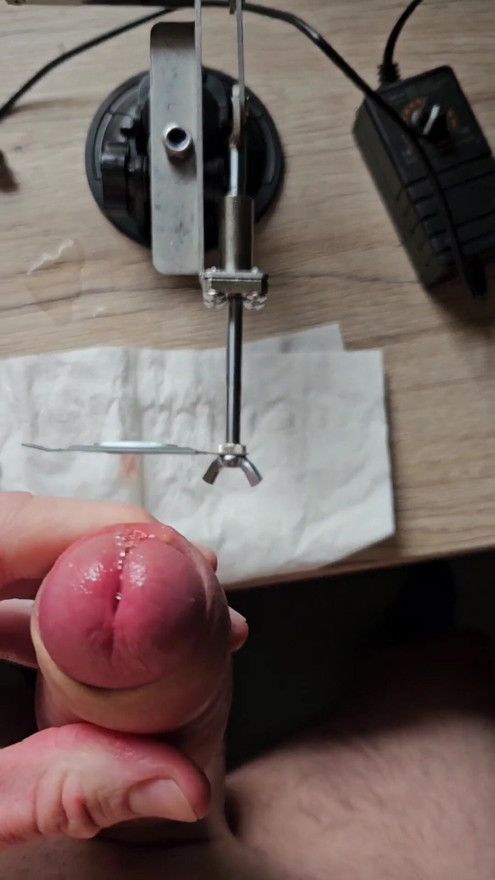 extreme cocksounding and urethra stretch with machine Part 1 | Clip 2