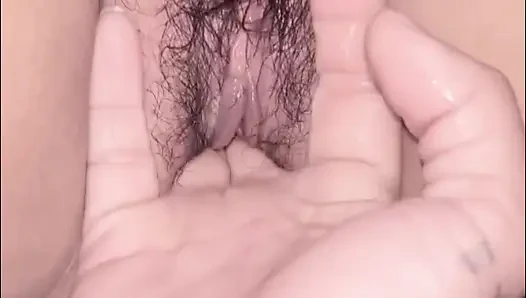 This is my and he fingers playing with it.