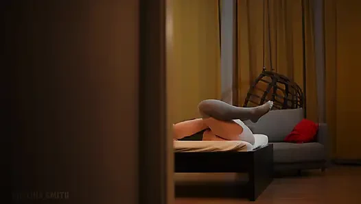 Lezbiyen arkadaşımın önünde gündelik mastürbasyon