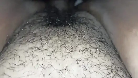 Fucking Open Legs of Wife with Chubby and Hairy Pussy