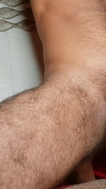 indian man jerking his dick with oil. | Clip 1