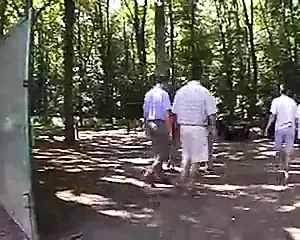 French Gangbang in forest