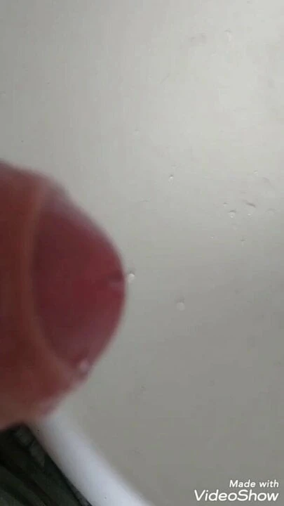young man masturbates at work cum