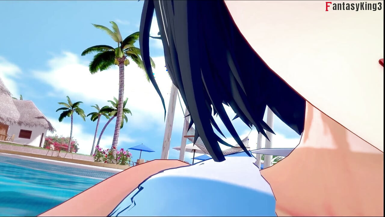 Ryuko Matoi sex on the pool - Killlakill