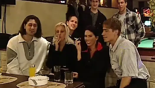 UNA TROIA PER AMICA scene 01 with two sluts fucked at the bar