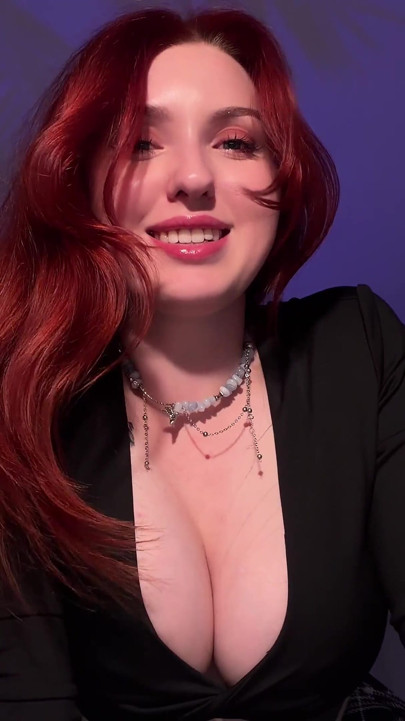 POV. Virtual Sex with Big Redhead Tits - Jerk off on My Boobs