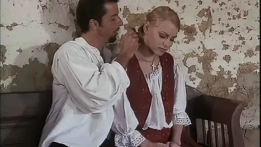 Ahırda köpek stili ve poposunda bir penis var