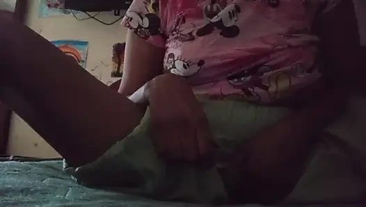 Indian Anne Musterbation in Night in Her Bed love lust wet pussy and big natural Boobs